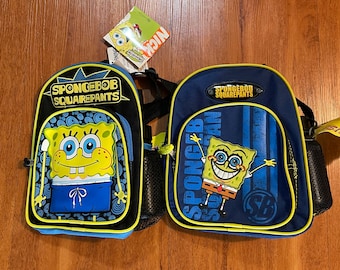 Vintage Spongebob Backpack with Water Bottle (Set), Spongebob Backpack, SpongeBob, Backpack, Spongebob Square Pants, Christmas Gift, Present