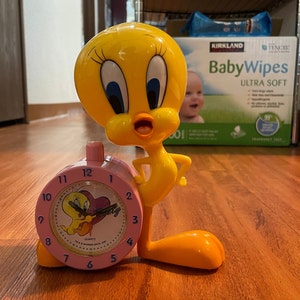 Reloj despertador vintage de Tweety Bird, Tweety Bird, Looney Tunes, amante de los Looney Tunes, regalo para amante de los Looney Tunes, amante de Tweety Bird, regalo vintage