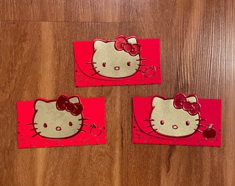 Hello Kitty Red Envelope (Horizontal), Red Envelopes, Hello Kitty, Lunar New Year, Chinese New Year, Wedding, Graduation, Birthday, Sanrio