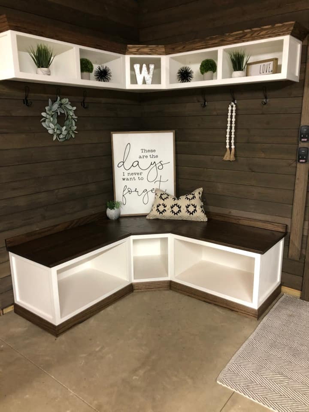 CUSTOM Built-in Mudroom Locker Hall Tree Shoe Rack Coat Rack