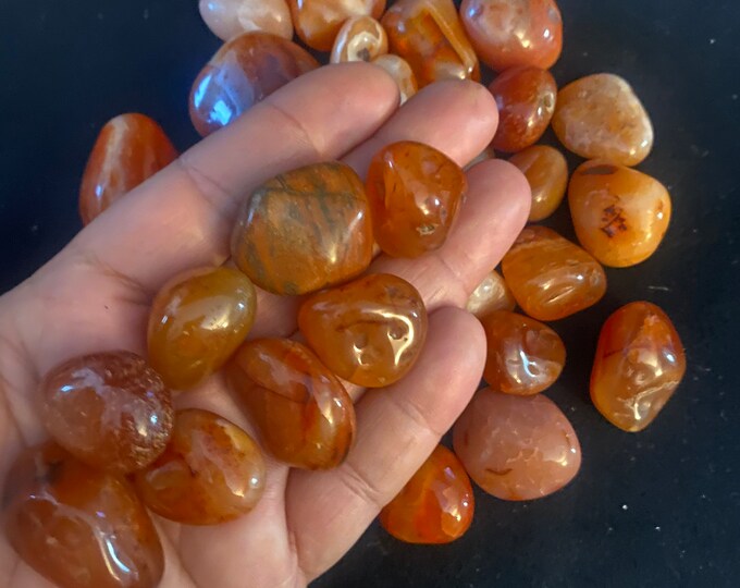 Tumbled Carnelian | Crystals | Gemstones | intuitively chosen | Stones | Specimens | Carnelian Agate | Reiki | Healing Stones | Rocks