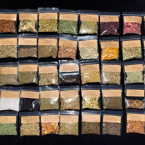 200+ Hard to Find Choices  | Dried Herbs and Spices |  Dried Flowers | Seeds | Roots | Barks | Powders | Herbal Starter KIt | Dried Curios