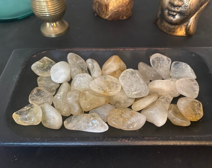 Citrine | Tumbled Treated Citrine | Grade A Gemstones | Chakra Crystals | Healing Stones | Reiki Stones