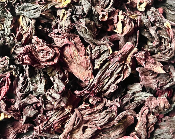 Dried Hibiscus | Dried Flowers | Dried Herbs | Wildcrafted Red Hibiscus | Kosher Herbs | Craft Supplies | Herbs for Tea | Rose Tea