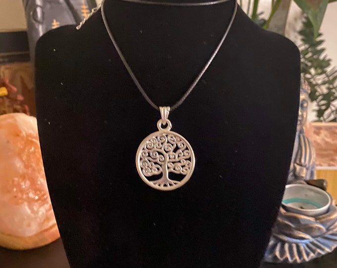 Varying Witchy Pendants on 20" Black Cord Necklaces | Costume Jewerly for Witches | Witchcraft | OM | Tree of LIfe | Triple Moon | Mjölnir