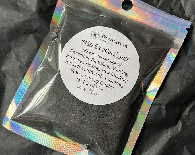 Black Ritual Salt | Witch's Salt | Black Protection Salt | Black Salt for Witchcraft
