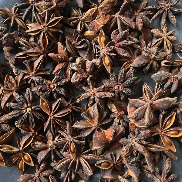 Dried Whole Star Anise | Dried Flowers | Dried Herbs | Kosher Herbs | Craft Supplies | Herbs for Tea | 1/2 Oz | Witchcraft