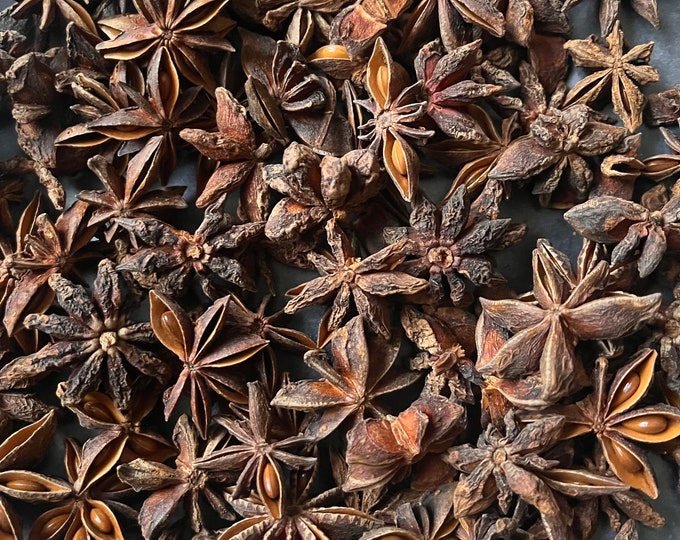 Dried Whole Star Anise | Dried Flowers | Dried Herbs | Kosher Herbs | Craft Supplies | Herbs for Tea | 1/2 Oz | Witchcraft