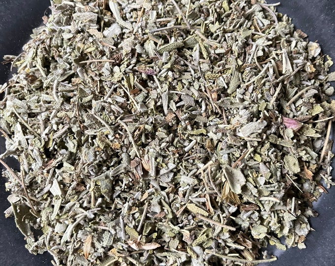 Dried Garden Sage Leaf | Dried Flowers | Dried Herbs | Organic | Kosher Herbs | Craft Supplies | Herbs for Tea | 1/2 Oz | Witchcraft