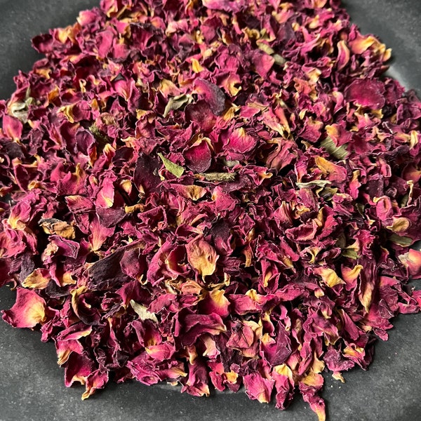 Dried Red Rose Petals | Dried Flowers | Dried Herbs | Organic Red Rose | Kosher Herbs | Craft Supplies | Herbs for Tea | Rose Tea