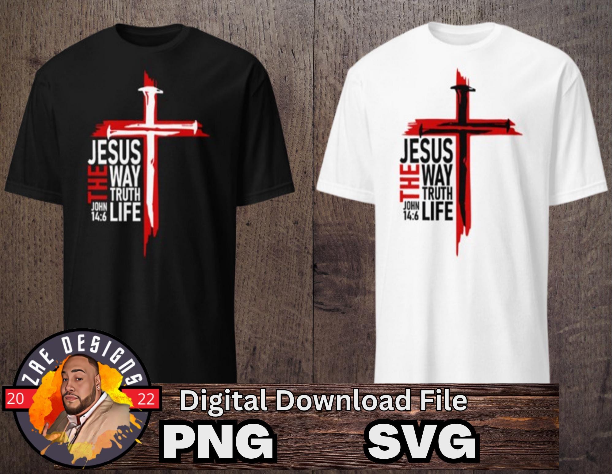 Jesus Cross SVG PNG Bundle: Christian Shirt Design (digital Download ...