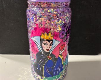 Disney Villains Snow Globe Glitter Tumbler 12oz