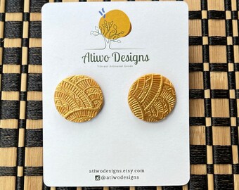 Ami Studs | Handmade Earrings| African Inspired Statement Earrings | Polymer Clay Earrings| Nickel-free Hypoallergenic| Perfect gift