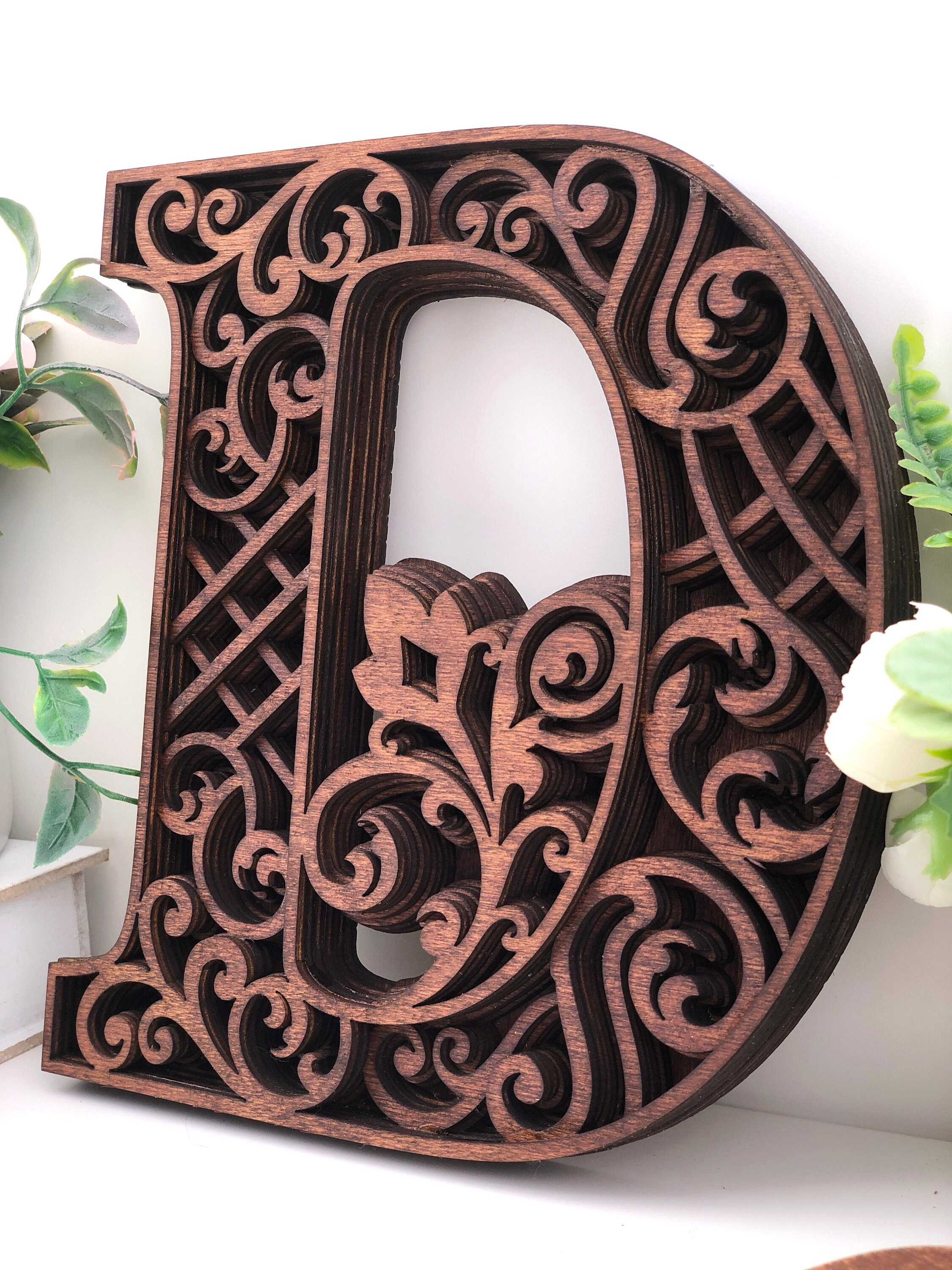 3D Letter D Wall Letters Wood Letters Wooden Letters For Etsy