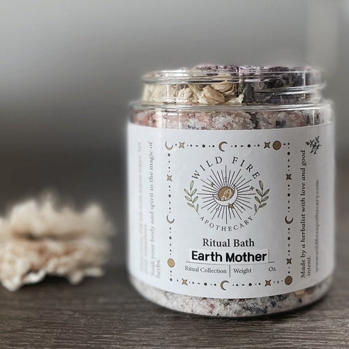 EARTH MOTHER Ritual Bath Salt Dried Florals and Herbs - Etsy
