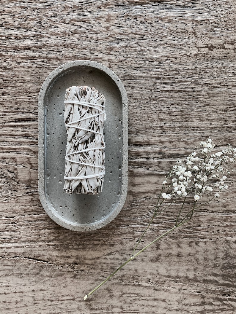 Concrete Smudge Dish for Palo Santo Sage Stick Incense Etsy