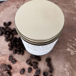 GOOD MORNING Coffee Candle, Fresh Brewed Home Scent, Natural Soy Wax, Handmade Candle, Warm Winter Smell, Coffee, Cream, Sugar image 3