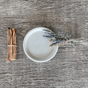 Concrete Smudge Dish for Palo Santo, Sage Stick, Incense