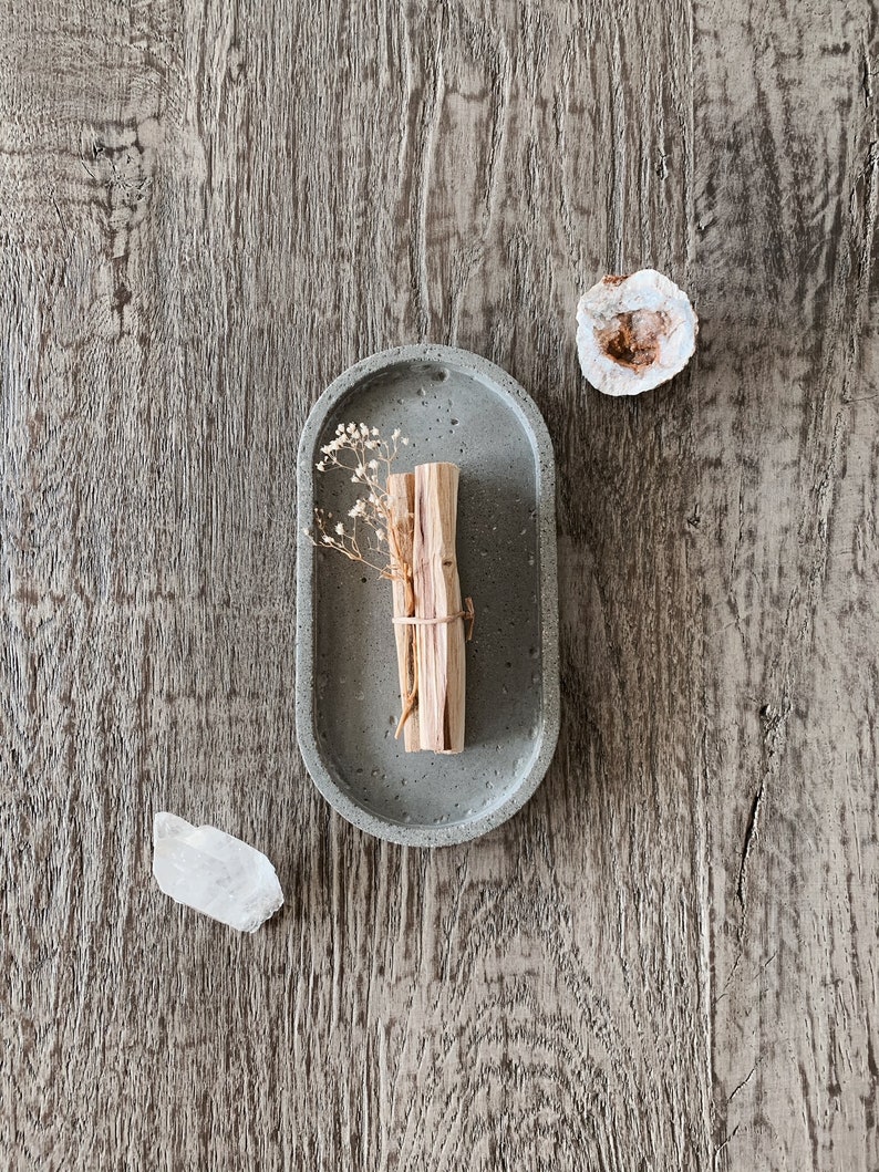 Concrete Smudge Dish for Palo Santo Sage Stick Incense Etsy