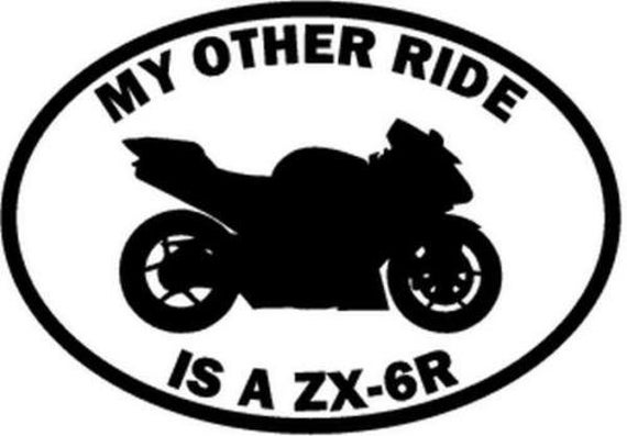 My Other Ride is A Kawasaki Ninja ZX-6R Motorcycle Vinyl Decal