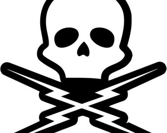 skull_death_proof_grindhouse -  Die Cut Vinyl Decal Sticker For Go Kart Car Truck Motorcycle Window Bumper Wall Decor