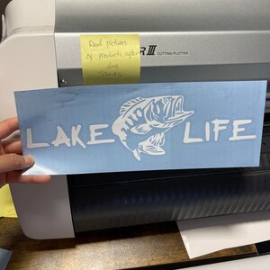 Made in USA - sportsman_lake_life_bass 2 Decal Sticker For Use On Laptop, Helmet, Car, Truck, Motorcycle, Windows, Bumper, Wall