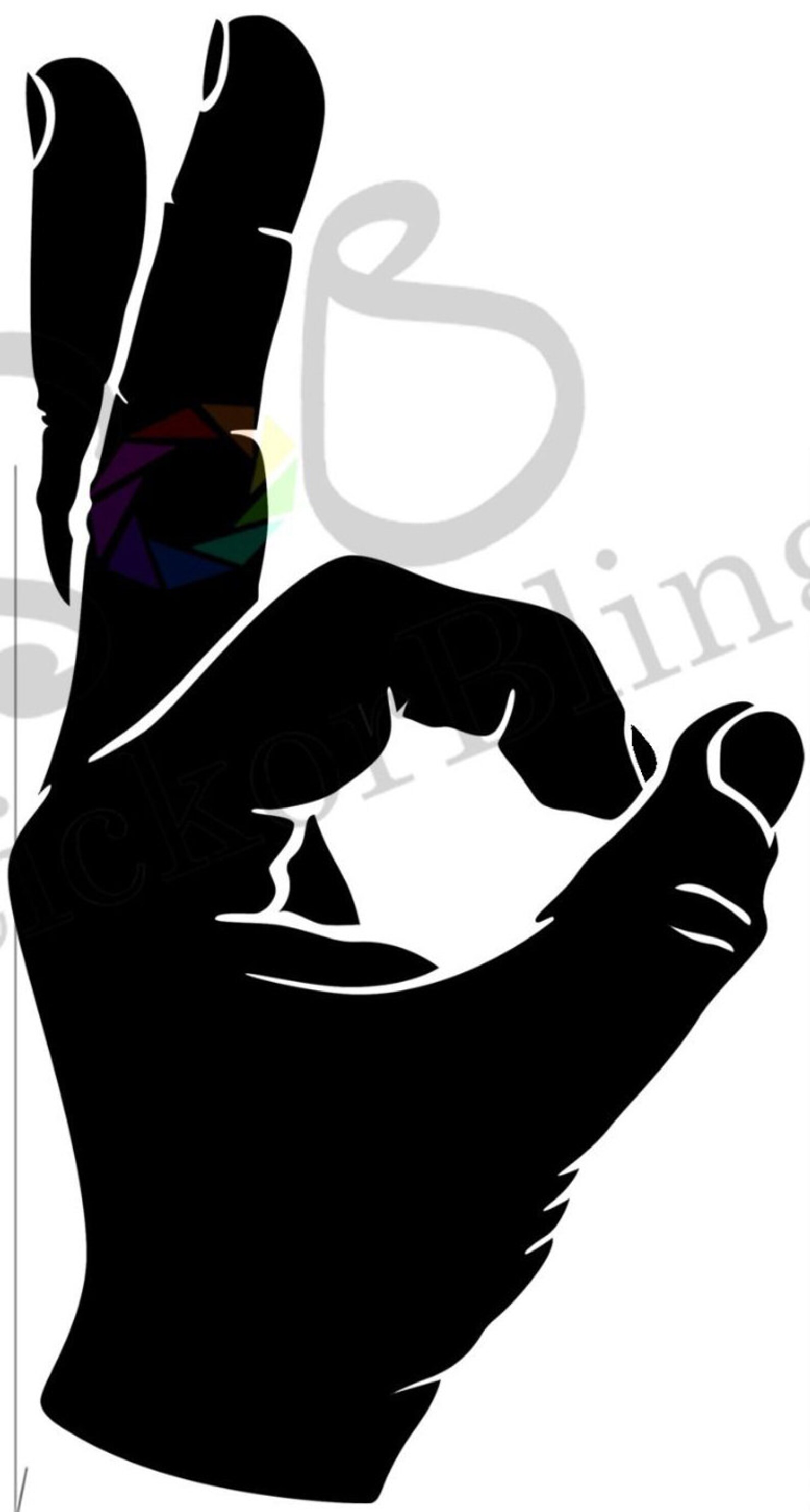 Ok Hand Sign - Die Cut Vinyl Decal Sticker for Go Kart Car Truck ...