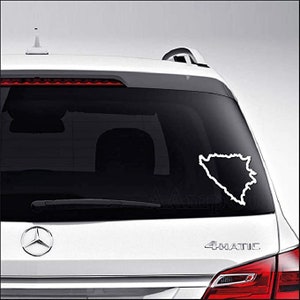 Bosnia Herzegovina Country Map Car Truck Motorcycle Windows Bumper Wall Decor Vinyl Decal Sticker
