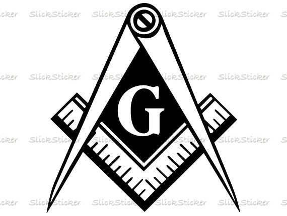 Freemason Logo Vinyl Sticker Decal – Masonic Templar Symbol – Choose Size & Color – Waterproof