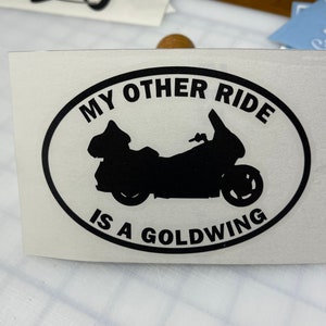 Ship from USA -  motorcycle_ride_honda_goldwing Decal Sticker For Use On Laptop, Helmet, Car, Truck, Motorcycle, Windows, Bumper, Wall
