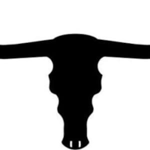 BULL LONGHORN SKULL Vinyl Decal Sticker