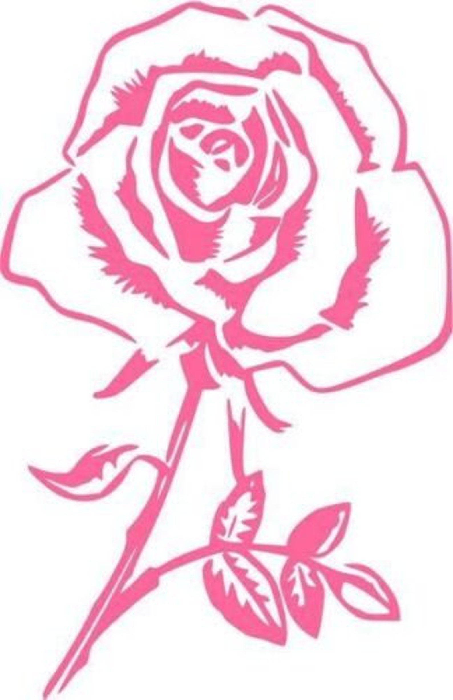 Rose Flower Love Car Window Decor Vinyl Decal Sticker Etsy