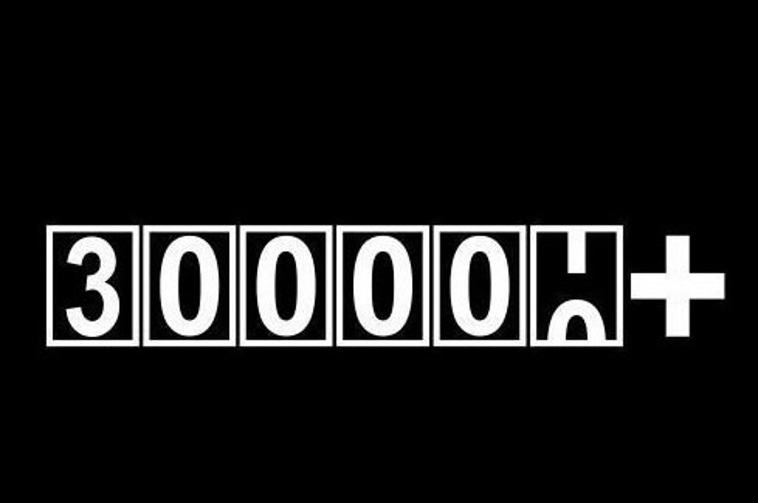 300000+ Miles Vinyl Decal Sticker Car Truck Vehicle Bumper Window Wall ...