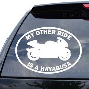 My Other Ride Hayabusa Motorcycle Motorbike Decal Sticker Auto Vehicle Motorcycle Window Ipad Laptop Wall Decor