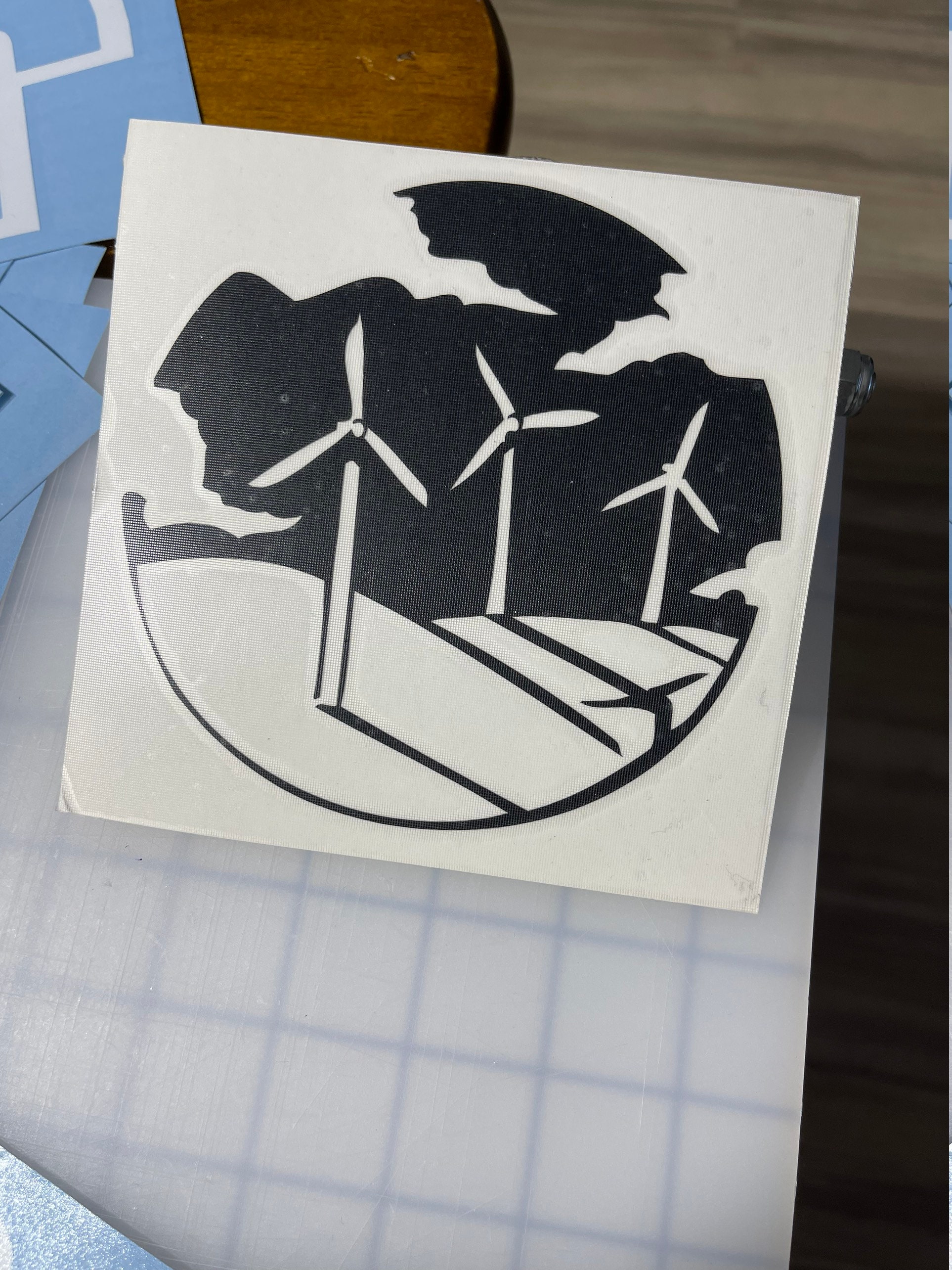 Ship From USA - Windmill Decal Sticker for Use on Laptop, Helmet, Car ...