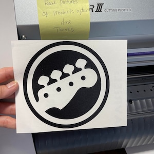 Made in USA - gaming_guitar_hero_bass Decal Sticker For Use On Laptop, Helmet, Car, Truck, Motorcycle, Windows, Bumper, Wall