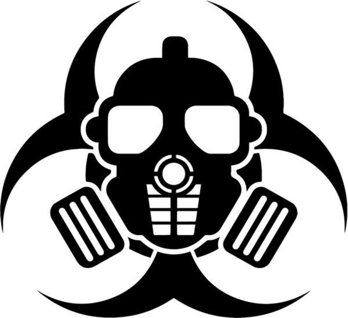 Zombie_gas_mask_biohazard - Vinyl Decal Sticker - Wall Decor Motorcycle ...
