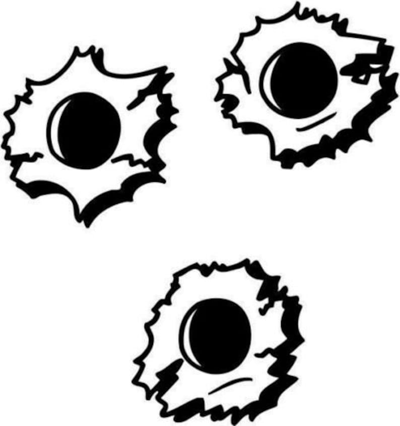 Bullet Holes Car Window Decor Vinyl Decal Sticker Etsy