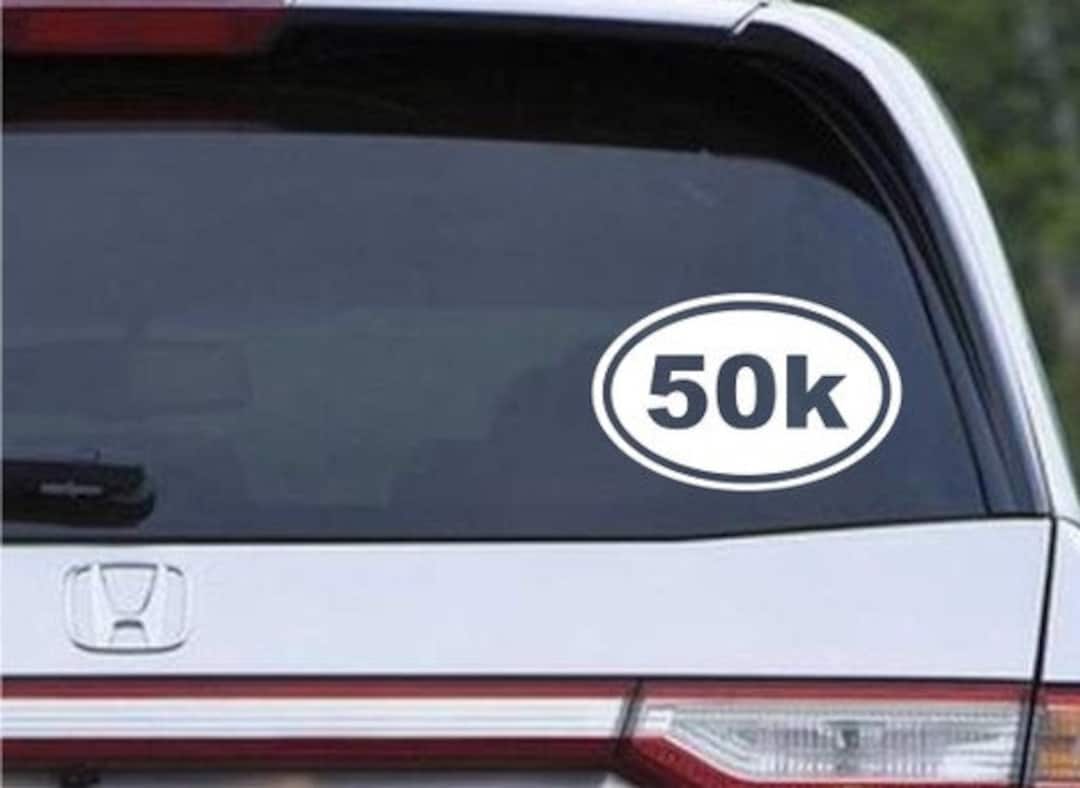 50K Marathon Race Vinyl Decal Sticker Car Truck Vehicle Bumper Window ...