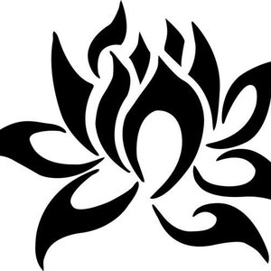 others_tribal_lotus_flower -  Die Cut Vinyl Decal Sticker For Go Kart Car Truck Motorcycle Window Bumper Wall Decor