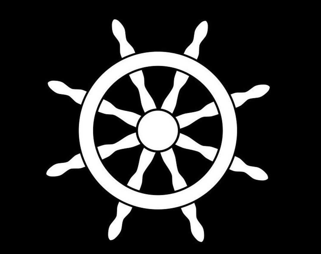 Wheelmark Sticker Ship Wheel Sticker Vinyl Decal - Sailboat Nautical Boat Ocean Sailing ...