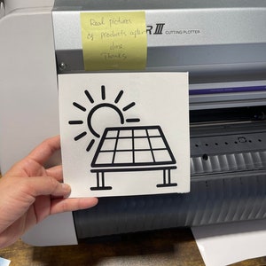 Made in USA -solar-panel Decal Sticker For Use On Laptop, Helmet, Car, Truck, Motorcycle, Windows, Bumper, Wall