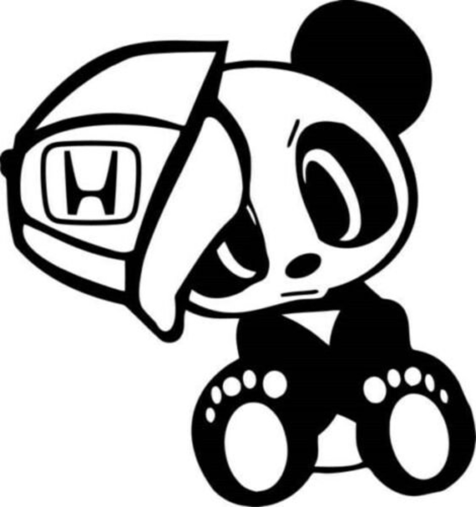 AUTOCOLLANT PANDA HONDA JDM Vinyl Decal Etsy