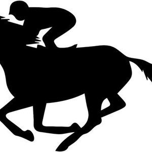 sports_jocky_horse_racing -  Die Cut Vinyl Decal Sticker For Go Kart Car Truck Motorcycle Window Bumper Wall Decor