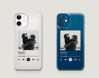 Funda personalizada con canción para iPhone 17Pro, 16E, 15, 14, 13, Samsung S25, S24Fe, S23, A56, A15, Pixel 10Pro XL, 9A, 8A, 8Pro, 7A, 6A