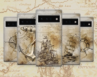 Funda de teléfono marítima para Google Pixel 10Pro XL, 9Pro, 9A, 8A, 7Pro, 7A, 6A Samsung S25, S24Fe, S23, A56, A15 iPhone 17, 16Pro, 16E, 15, 14