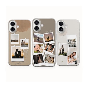 Coque de téléphone avec collage photo pour iPhone 17Pro, 16E, 15, 14, 13 Samsung S26, S25Fe, S23, A57 Pixel 10A, 10ProXL, 9A, 8A, 8Pro, 7A