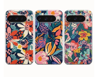 Capa de celular Boho Flower para Google Pixel 10A, 10Pro XL, 9Pro, 9A, 8A, 7Pro, 7A, Samsung S26, S25Fe, S23, A57, A17, iPhone 17, 16Pro, 16E, 15