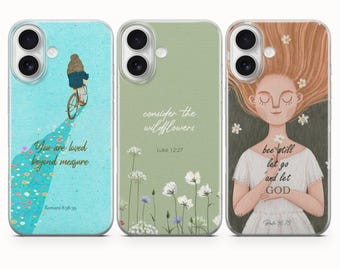 Funda cristiana para iPhone 17Pro, 16E, 15, 14, 13, Samsung S25, S24Fe, S23, A56, A15, Pixel 10Pro XL, 9A, 8A, 8Pro, 7A, 6A