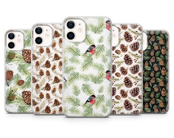 Pine Cone Forest Phone Case for iPhone 15, 14, 13, 12, 11, Samsung S24Ultra, S23FE, S22, A15, A54, A25, A14, Pixel 8A, 8Pro, 7A, 7Pro, 6A